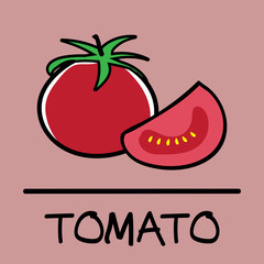 Tomato hand-drawn style.