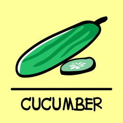 cucumber hand-drawn style.