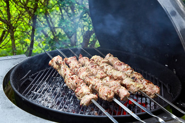 meat kebab skewers