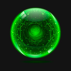 sphere rose green