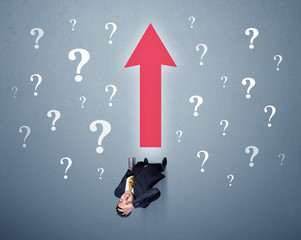 Businessman making a decision