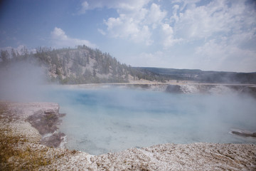 Yellowstone grand prismatic spring 