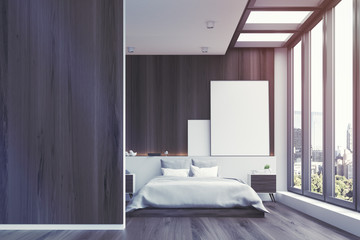 Panoramic bedroom, toned
