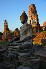 Fototapeta na wymiar Wat Mahathat Buddhist Temple in Ayutthaya, Thailand 
