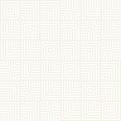 Stylish Lines Lattice. Ethnic Monochrome Texture. Abstract Geometric Background Design. Vector Seamless Subtle Pattern.