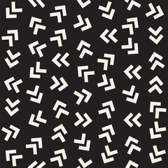 Fototapeta na wymiar Trendy Texture With Scattered Geometric Shapes. Vector Seamless Pattern.