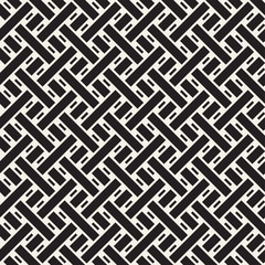 Seamless woven lattice pattern. Modern stylish texture. Repeating abstract background with interlacing lines. Simple monochrome grid