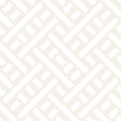 Interlacing Lines Lattice. Ethnic Monochrome Texture. Abstract Geometric Background Design. Vector Seamless Black and White Pattern.