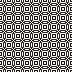Vector Seamless Black And White Geometric Lines Pattern. Abstract Geometric Background Design