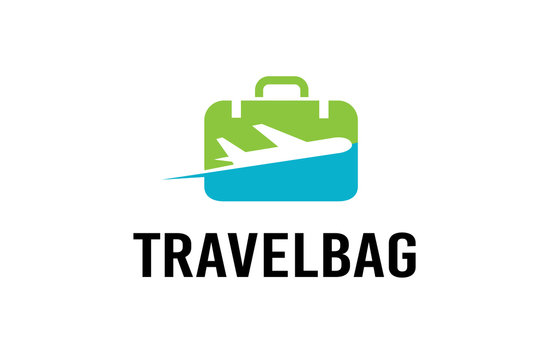 Case travel Airplane Creative Air Design Logo Illustration