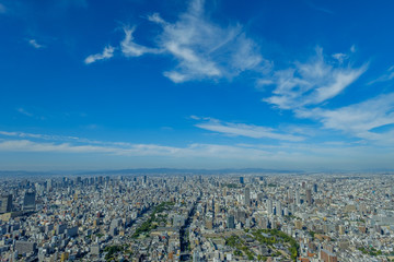 Fototapeta premium 大阪 あべのハルカスからの眺望 -Osaka city view