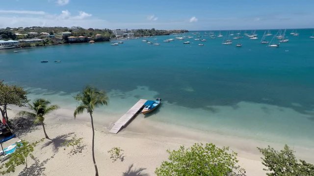 Aerial drone of beach