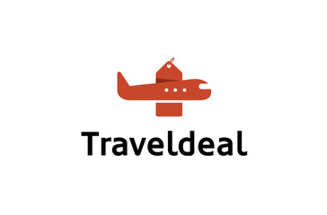 Travel Retro Aircraft Deal Label Creative Air Logo Design Illustration