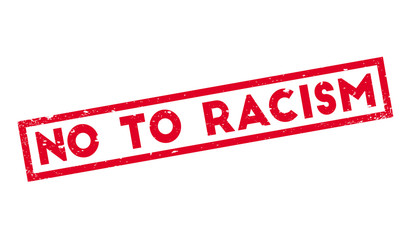 No To Racism rubber stamp. Grunge design with dust scratches. Effects can be easily removed for a clean, crisp look. Color is easily changed.