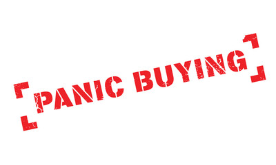 Panic Buying rubber stamp. Grunge design with dust scratches. Effects can be easily removed for a clean, crisp look. Color is easily changed.