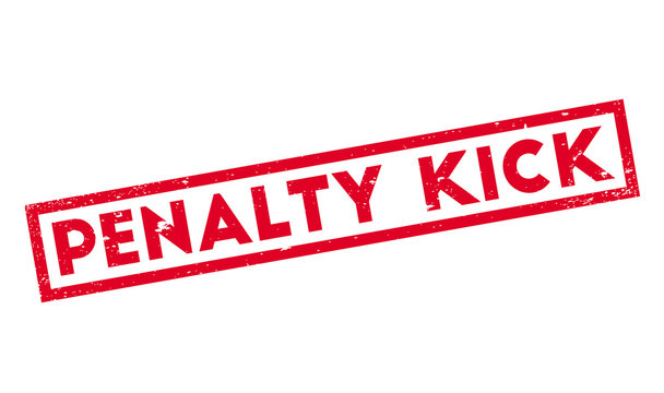 Penalty Kick rubber stamp. Grunge design with dust scratches. Effects can be easily removed for a clean, crisp look. Color is easily changed.