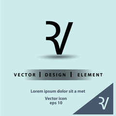 RV Letter Logo Design