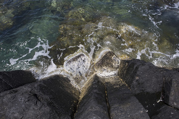 Amazing nature scene at Ganh Da Dia reef in Tuy An, Phu Yen, Vietnam