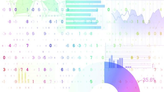 Business data graph digital world space number text.