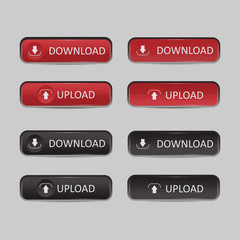 Button set Download and upload