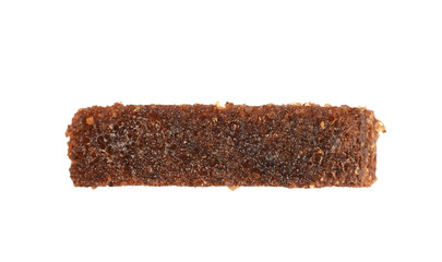 Single bread crouton isolated