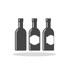 Bottle of Alcohol Vector Flat Icon. Vector sign symbol.