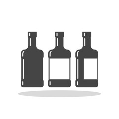 Bottle of Alcohol Vector Flat Icon. Vector sign symbol.