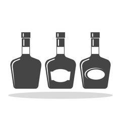 Bottle of Alcohol Vector Flat Icon. Vector sign symbol.