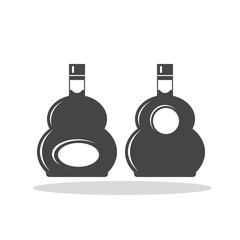 Bottle of Alcohol Vector Flat Icon. Vector sign symbol.