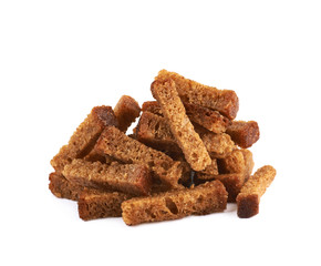 Pile of bread croutons