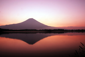 Obraz premium 富士山の夜明け