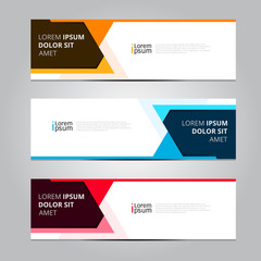 Vector abstract design banner web template.