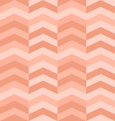 Rose gold seamless vector background in dynamic arrows geometric pattern design. Pink, peach, orange, light brown and sepia feminine color shades, elegant and delicate.