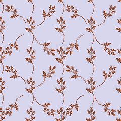 Seamless floral pattern on a blue background