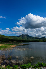 Reserved water at irrigation dam