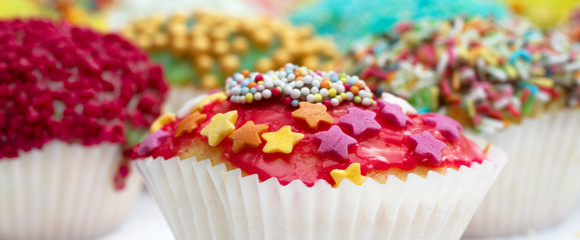 Colorful handmade muffins