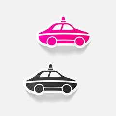 realistic design element. police car