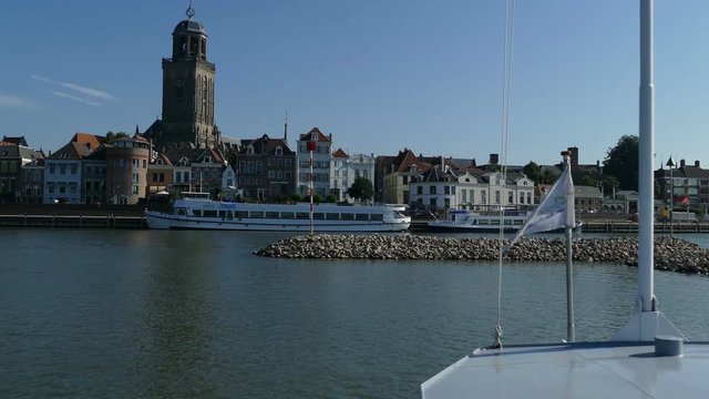 Point of view from ferry crossing the Ijssel to the mainland