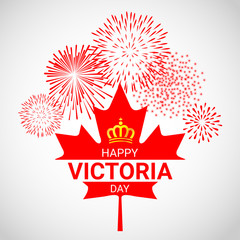  Canada maple Leaf  with fireworks for Victoria day