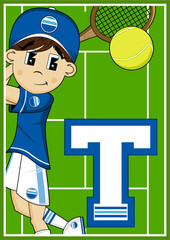 T is for Tennis Boy 
