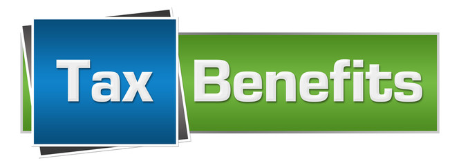 Tax Benefits Green Blue Horizontal 