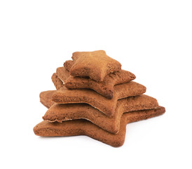 Star shaped cookie isolated