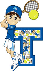 T is for Tennis Boy 