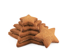 Star shaped cookie isolated