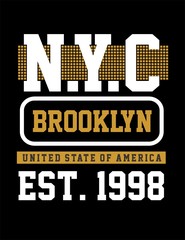 Athletic NYC Brooklyn 1998, t shirt graphics