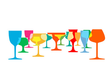 Glasses to alcohol vector