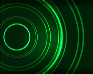 Neon circles abstract background