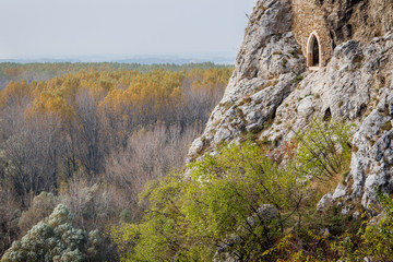 Devin Castle, just outside Bratislava, Slovakia. The castle lies at the confluence of the Morava...
