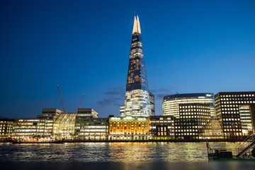 Skyline of City of London with the Shard - 154143393