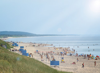 resting at the sea Sun bath Baltic sea Nida
